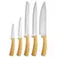Knife set Ardesto AR2105WD Midori, 5pcs, Knifes Set, Silver/Wood