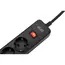 Power Strip 2E 2E-SP515M2USBBK, 5 Socket, 3xUSB-A, 2m, Power Strip With Surge Protector, Black, 4 image
