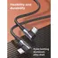USB კაბელი UGREEN US323 (70531), 60W, Right Angle type-C to type-C Angled, 2m, Black/Grey , 2 image - Primestore.ge
