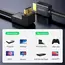 HDMI კაბელი UGREEN HD103 (10173), 4K HDMI Cable Male to Male, 90 Degree, 2m, Black , 2 image - Primestore.ge