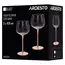 ჭიქები Ardesto AR2642G Black Mars Amber, 420ml, 2pcs, Wine Glasses Set, Transparent/Golden , 3 image - Primestore.ge