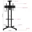 ტელევიზორის საკიდი Allscreen C1500, 32"-65", TV Mount With Roller, Black , 3 image - Primestore.ge