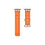 სმარტ საათის სამაჯური TVC Ocean Watch Strap for Apple Watch Series 10 Ultra 9 8 7 SE 6 5 4 3 2 1 46mm 49mm 45mm 44mm 42mm Silicone Band - Orange+Silver Buckle , 3 image - Primestore.ge