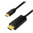 კაბელი Logilink UA0329 USB Type-C to HDMI 4K/60Hz cable black 1.8m , 2 image - Primestore.ge