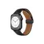 სმარტ საათის სამაჯური TVC Apple Watch 10 46mm / Ultra 2 / Ultra 49mm / 9 8 7 45mm / SE (2023) SE (2022) SE 6 5 4 44mm / 3 2 1 42mm Litchi Texture Leather Strap - Black  - Primestore.ge
