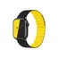 სმარტ საათის სამაჯური TVC KALEBOL Magnetic Watch Band for Apple Watch Series 10 9 8 7 SE 6 5 4 3 2 1 42mm 41mm 40mm 38mm Silicone Adjustable Strap - Black Yellow  - Primestore.ge