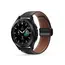 სმარტ საათის სამაჯური DUX DUCIS YA Series 43mm Genuine Cow Leather Strap 20mm Watch Band - Black  - Primestore.ge