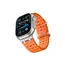სმარტ საათის სამაჯური TVC Ocean Watch Strap for Apple Watch Series 10 Ultra 9 8 7 SE 6 5 4 3 2 1 46mm 49mm 45mm 44mm 42mm Silicone Band - Orange+Silver Buckle , 2 image - Primestore.ge