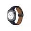სმარტ საათის სამაჯური TVC Apple Watch 10 46mm / Ultra 2 / Ultra 49mm / 9 8 7 45mm / SE (2023) SE (2022) SE 6 5 4 44mm / 3 2 1 42mm Litchi Texture Leather Strap - Dark Blue  - Primestore.ge
