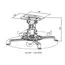 პროექტორის საკიდი Logilink BP0057 Projector mount ceiling universal 150mm , 3 image - Primestore.ge