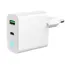 დამტენი Gembird TA-UC-PDQC20L-W-01 2-port 20W USB Fast Charger LED White - Primestore.ge