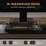 კლავიატურა Royal Kludge RK R75 RGB Mechanical Keyboard, Brown switch, Hot Swappable, Type-C wired, Phantom , 3 image - Primestore.ge