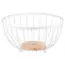 ხილის თასი Ardesto Basket Midori 25х25х13cm, metal, wood, white  - Primestore.ge