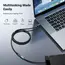 USB ადაპტერი UGREEN US372 (45172), 100W, Type-C Extension Cable, 0.5m, Black - Primestore.ge