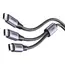 USB კაბელი UGREEN US561 (35087), 100W, Type-C to Type-C, 1.5m, Grey - Primestore.ge