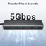 USB ჰაბი UGREEN CM219 (25851), 4xUSB 3.0, USB Hub, Black - Primestore.ge