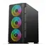 კომპიუტერის ქეისი 2E GAMING Computer case CALLEO (GB700) MiniT, Micro ATX,Mini ITX,2xUSB2.0,1xUSB3.0,4x120mm ARGB, TG (side panel), without PSU, black - Primestore.ge
