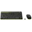 კლავიატურა და მაუსი LOGITECH MK240 Nano Wireless Combo - BLACK/CHARTREUSE - RUS  - Primestore.ge