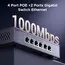 სვიჩი UGREEN CM741 (35371EU), 6-Port Gigabit, PoE+ Switch, Grey - Primestore.ge