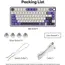 კლავიატურა Royal Kludge RK R75 RGB Mechanical Keyboard, K silver switch, Hot Swappable, Type-C wired, Blackberry - Primestore.ge