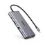 USB-C ჰაბი UGREEN CM639 (45520), Type-C, USB-A, HDMI, VGA, RJ45, SD/TF, 3.5MM, PD, 11-in-1 USB-C Hub, Grey - Primestore.ge