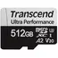 მეხსიერების ბარათი Transcend 512GB microSD w/ adapter UHS-I U3 A2 Ultra Performance - Primestore.ge