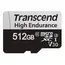 მეხსიერების ბარათი Transcend 512GB microSD w/ adapter U1, High Endurance - Primestore.ge