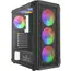 კომპიუტერის ქეისი ALLX AX-G2044, Computer Case, ATX, MATX, ITX, USB3.0, USB1.0x2, HD AUDIO, Black - Primestore.ge