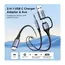 აუდიო ადაპტერი და დამტენი UGREEN CM772 (45009), 60W, 2-in-1 Audio Charger Adapter And AUX, 1.5m, Black/Grey - Primestore.ge