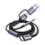 აუდიო ადაპტერი და დამტენი UGREEN CM772 (45009), 60W, 2-in-1 Audio Charger Adapter And AUX, 1.5m, Black/Grey - Primestore.ge