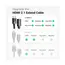 HDMI დამაგრძელებელი UGREEN HD151 (40400), 8K HDMI Extension Male To Female Cable, 0.5m, Black - Primestore.ge