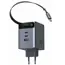 ადაპტერი UGREEN X616 (65828), 100W, GaN Fast Charger with Retractable Cable, Grey - Primestore.ge
