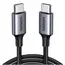 USB კაბელი UGREEN US261 (50149), 60W, Type-C To Type-C, 0.5m, Grey - Primestore.ge
