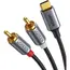 აუდიო სადენი UGREEN CM451 (20193), Type-C Male to 2*RCA Male Audio Cable With Chip, 1.5m, Black/Grey - Primestore.ge