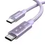 USB კაბელი UGREEN Uno L509 (65092), 100W, Type-C to Type-C Fast Charging Cable, 1M, Purple - Primestore.ge