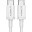 USB კაბელი UGREEN US264 (60520), 60W, Type C 2.0 Male To Male Cable, 2m, White - Primestore.ge