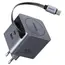 ადაპტერი UGREEN X614 (65822), 45W, Type-C, USB, GaN Fast Charger With Retractable Cable, Grey - Primestore.ge