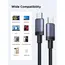 USB კაბელი UGREEN L532 (65907), 240W, Type-C to Type-C PD Fast Charging Cable, 1m, Space Gray - Primestore.ge