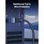 ქსელი კაბელი UGREEN NW153 (80433), CAT8 Patch Cord LAN Cable, 5m, Black - Primestore.ge