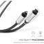 ოპტიკური აუდიო კაბელი UGREEN AV108 (10540), Toslink Optical Audio Cable, 2m, Black/Silver - Primestore.ge