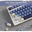 კლავიატურა Royal Kludge RK S85 RGB Mechanical Keyboard, Cloud switch, Hot Swappable, Wireless, Type-C, Bluetooth, 2.4GHz, Horizon Blue - Primestore.ge
