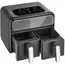 აეროგრილი Amica 2400W, bowl 2*4.0L, touch control, 8 auto. programs, plastic, black - Primestore.ge