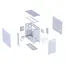 კომპიუტერის ქეისი ASUS Prime AP303 - Mesh Panel White - Primestore.ge