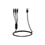 უსბ კაბელი 2E USB 3 in 1 Micro/Lightning/Type C, 5V/2.4A, Black,1.2m , 2 image - Primestore.ge