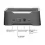 დოქ სადგური Logilink QP0035 USB-C 3.2 Gen 1 2.5" &amp; 3.5" SATA HDD/SSD RGB Docking station Black - Primestore.ge
