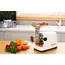 ხორცსაკეპი მანქანა ARDESTO Meat grinder , 1750W, 2kg/min, 3 cutting plates, sausages nozzle, 4 veg.slicer,  plastik, white-silver - Primestore.ge
