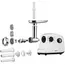 ხორცსაკეპი მანქანა ARDESTO Meat grinder , 1600W, 1.6kg/min, 3 cutting plates, sausages nozzle, plastik, white - Primestore.ge