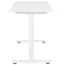 კომპიუტერის მაგიდა 2E Computer Desk CE120W, height 72-120cm, electric motor, tabletop 120 60cm (white), metal base (white) - Primestore.ge