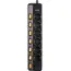 დენის გამანაწილებელი 2E Power strip with surge protection, 3m, 6xTypeF, 16A, 2xUSB-A, 1xUSB-C, black - Primestore.ge
