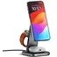 პორტატული დამტენი SATECHI 3-in-1 Foldable Qi2 Wireless Charging Stand (Space Gray) with Type A,C,G plugs - Primestore.ge